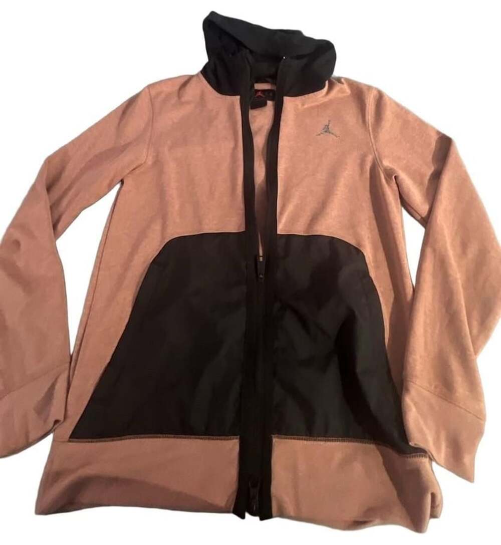 Jordan Full Zip Hoodie Size S Pink Black Dri-Fit Jacket DJ0876-668